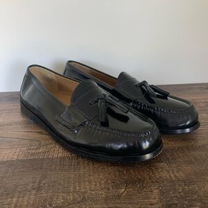 Cole Haan Men's Black Leather Pinch Tassel Slip On Loafer 11 D